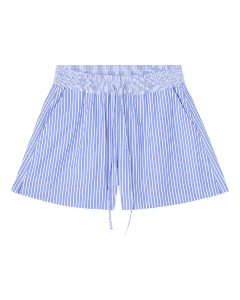 House of Dagmar Gestreifte Shorts - Blau Blau