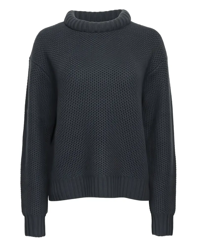 TWP Pullover mit Waffelstrick-Muster - Grau Grau