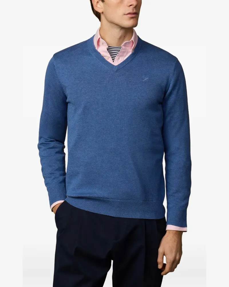 Hackett Pullover mit V-Ausschnitt - Blau Blau