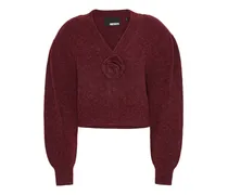 Puffärmel-Cardigan mit Rosendetail