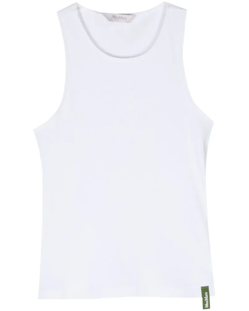 Max Mara Geripptes Leisure Tanktop - Weiß Weiß