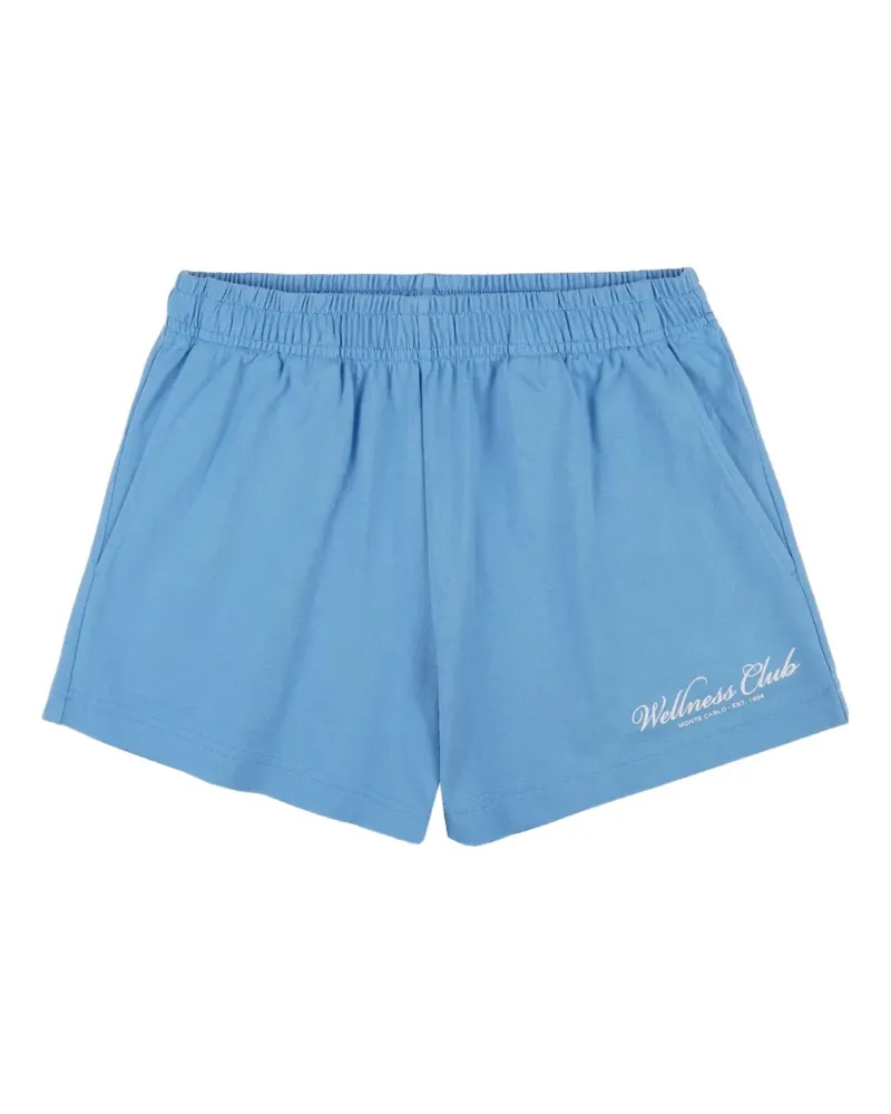 SPORTY & RICH Wellness Club Disco Shorts - Blau Blau