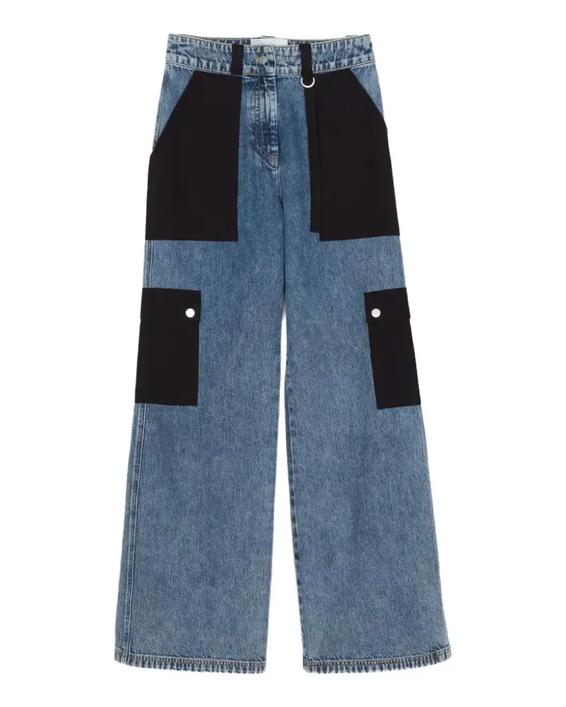 3.1 phillip lim Jeans in Colour-Block-Optik - Blau Blau