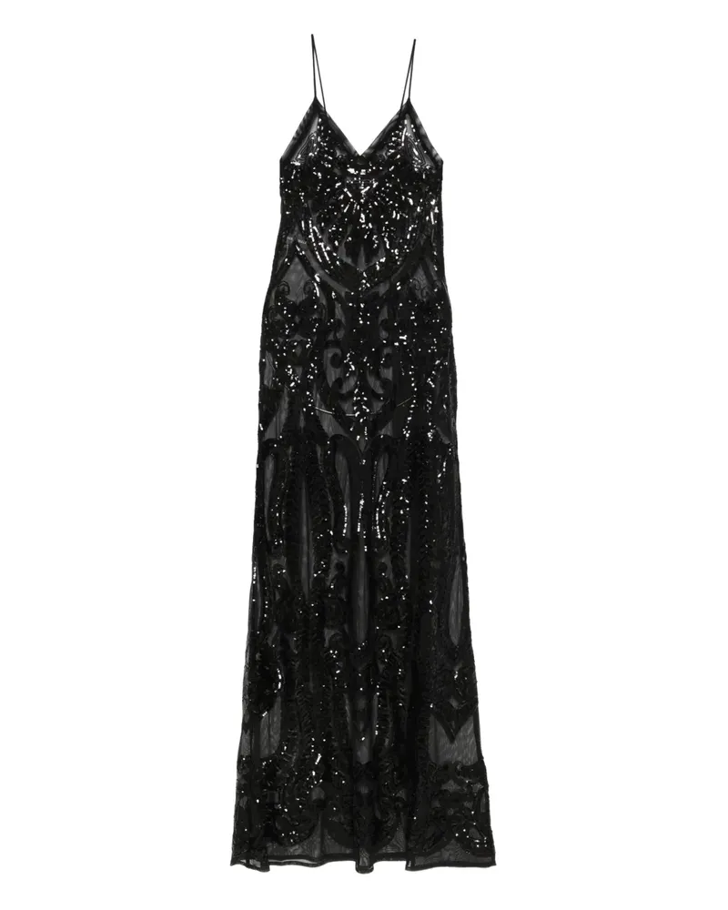 Norma Kamali Abendkleid mit Pailletten - Schwarz Schwarz
