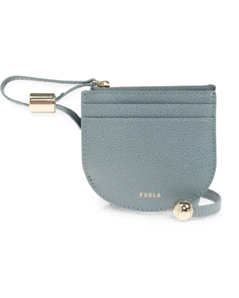 Furla Laura pebbled leather cardholder - Blau Blau