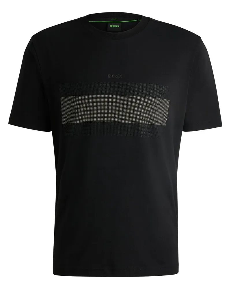 HUGO BOSS Kurzärmeliges T-Shirt mit grafischem Print - Schwarz Schwarz