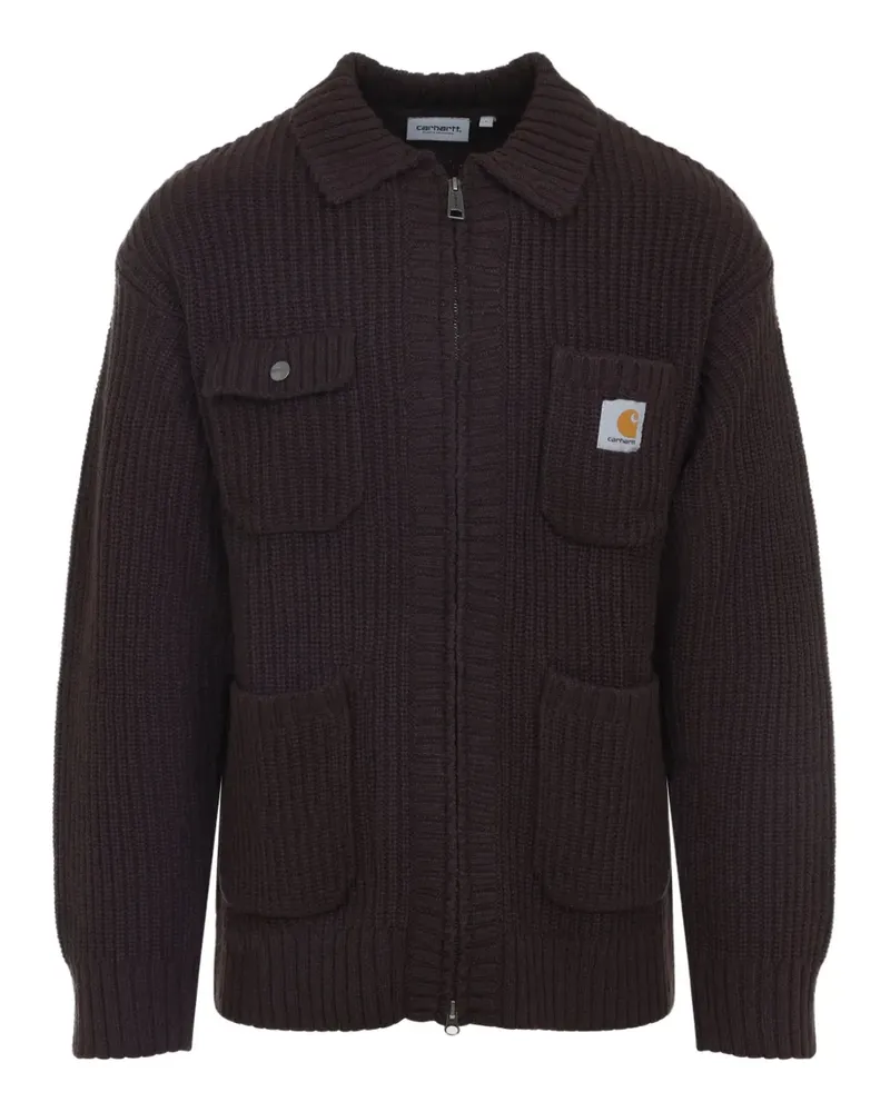 Carhartt WIP ribbed zip-up cardigan - Braun Braun