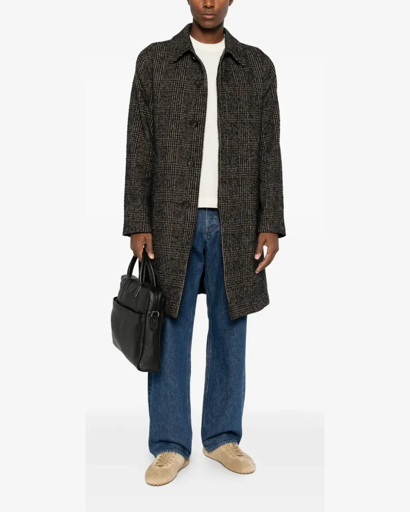 Manuel Ritz Prince of Wales bouclé coat - Blau Blau