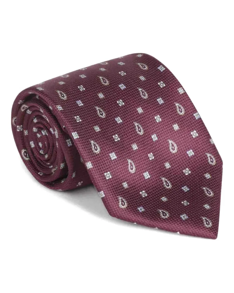 Brioni paisley-motif tie - Rot Rot