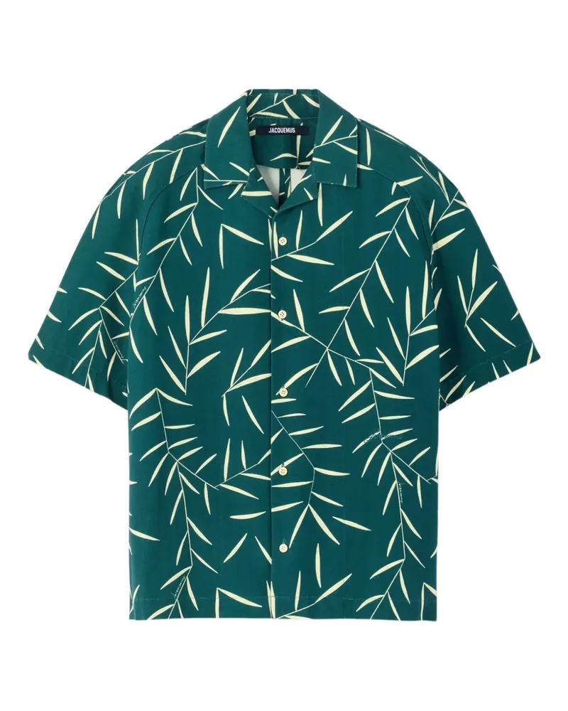 Jacquemus Kurzärmeliges Hemd mit Print - Grün Grün