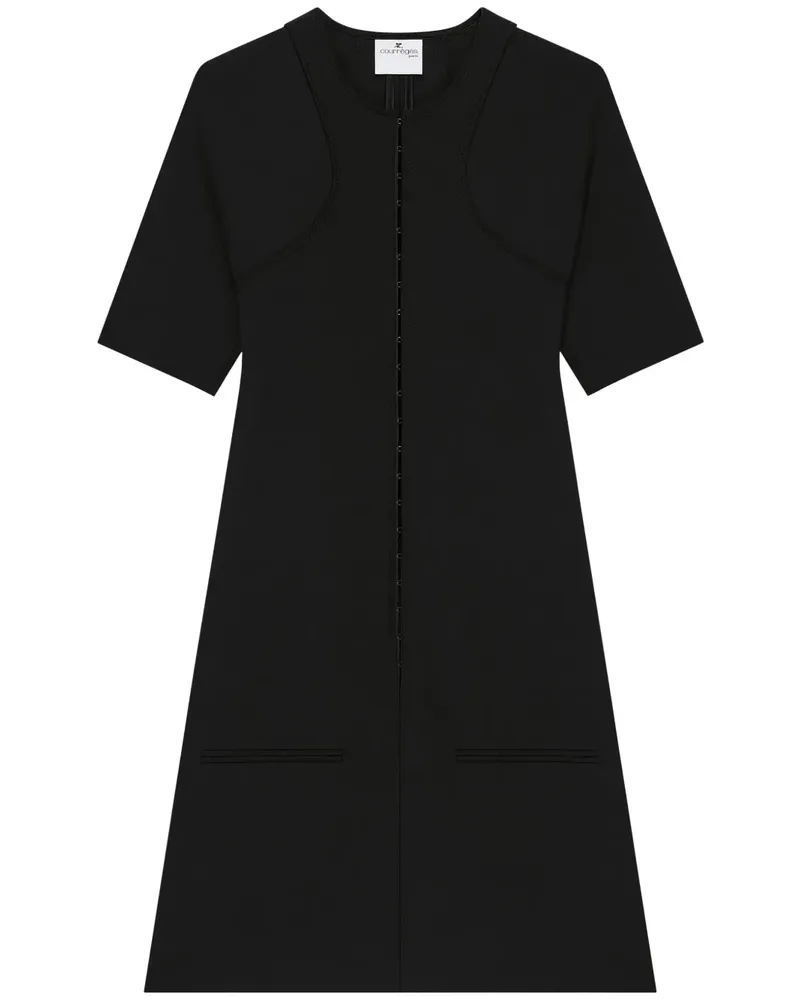 Courrèges Minikleid in A-Linie - Schwarz Schwarz