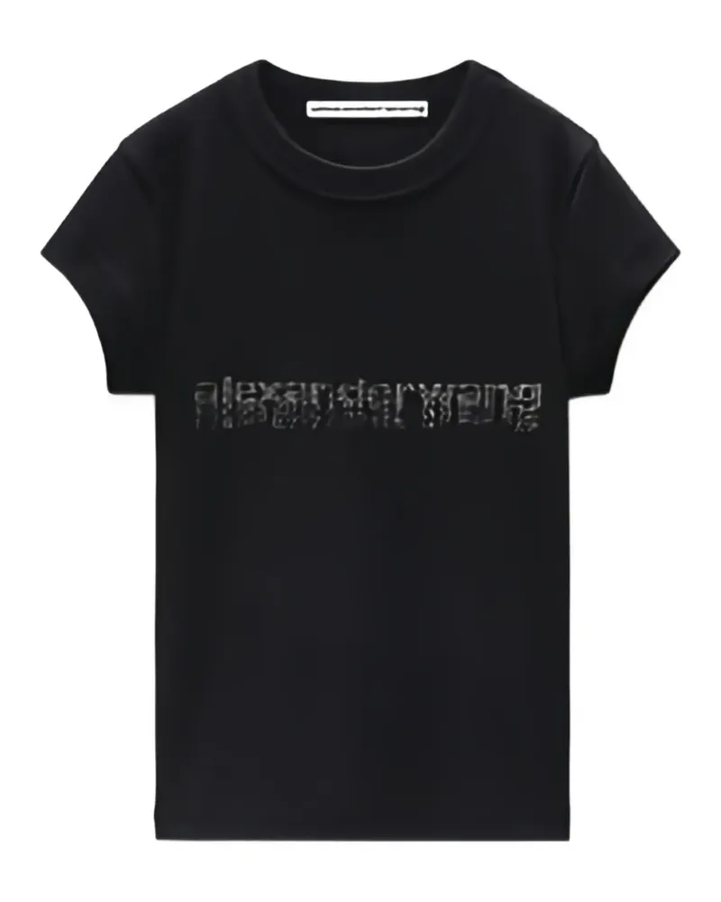 Alexander Wang T-Shirt mit Logo-Print - Schwarz Schwarz
