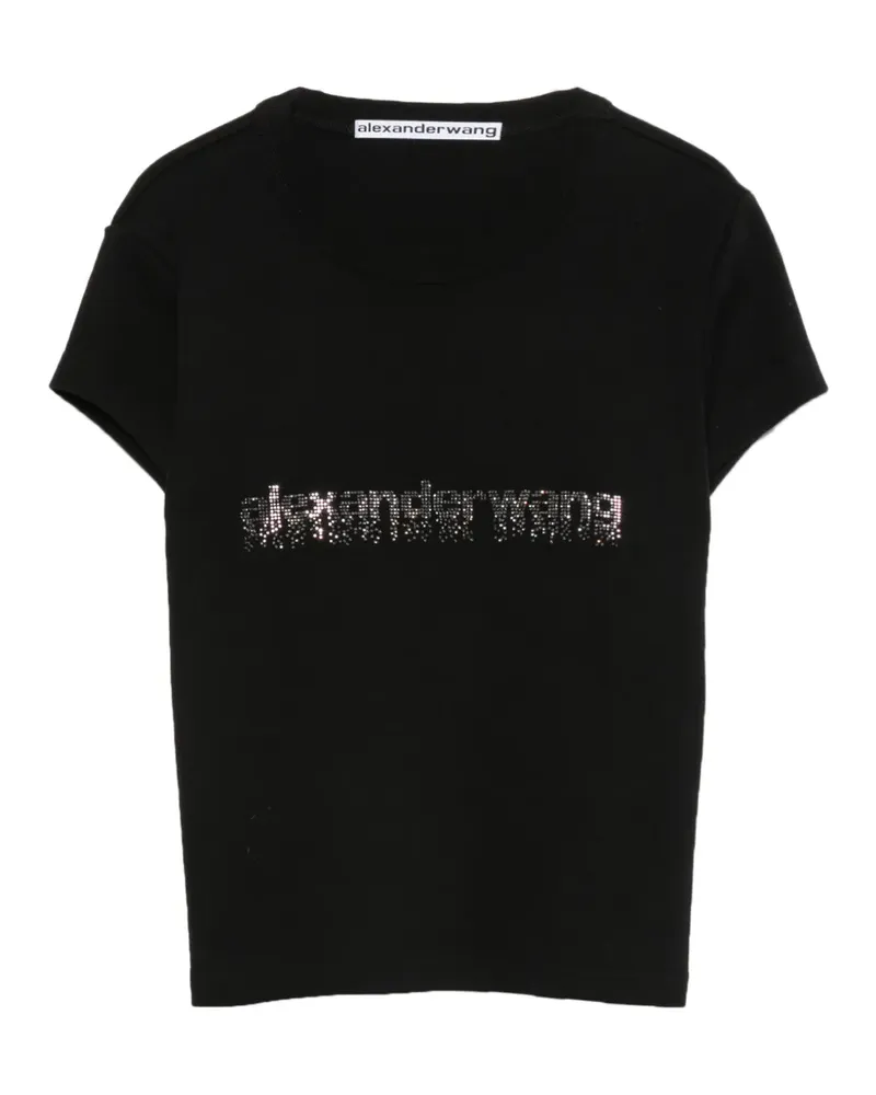 Alexander Wang T-Shirt mit Hotfix-Logo - Schwarz Schwarz