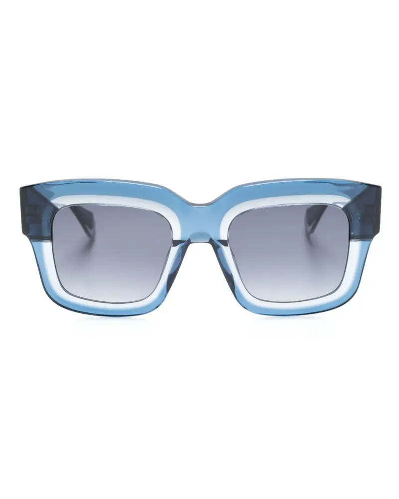 GIGI STUDIOS Eckige Dazzle Sonnenbrille - Blau Blau