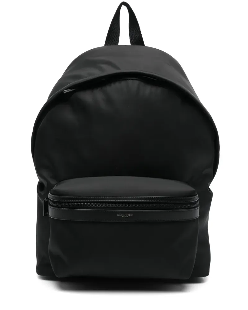 Saint Laurent Rucksack mit Reißverschlusstasche - Schwarz Schwarz