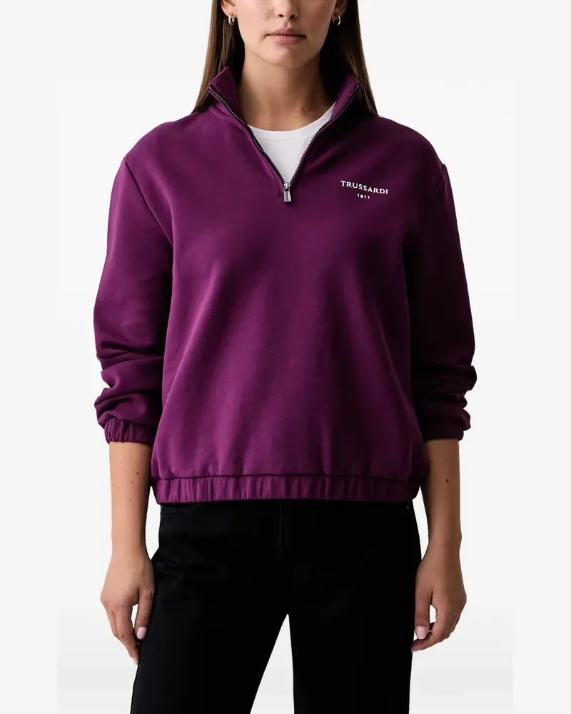 Trussardi Sweatshirt mit Reißverschluss - Violett Violett