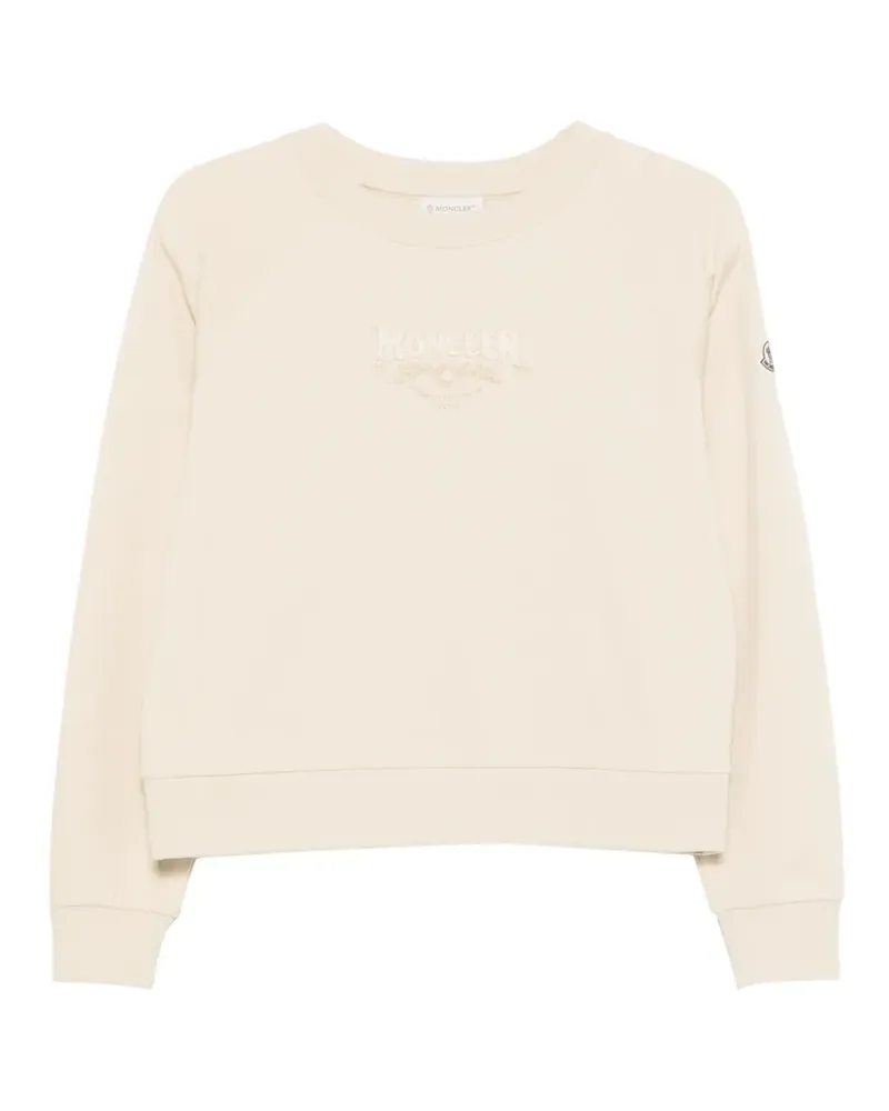 Moncler Sweatshirt mit Logo-Stickerei - Nude Nude