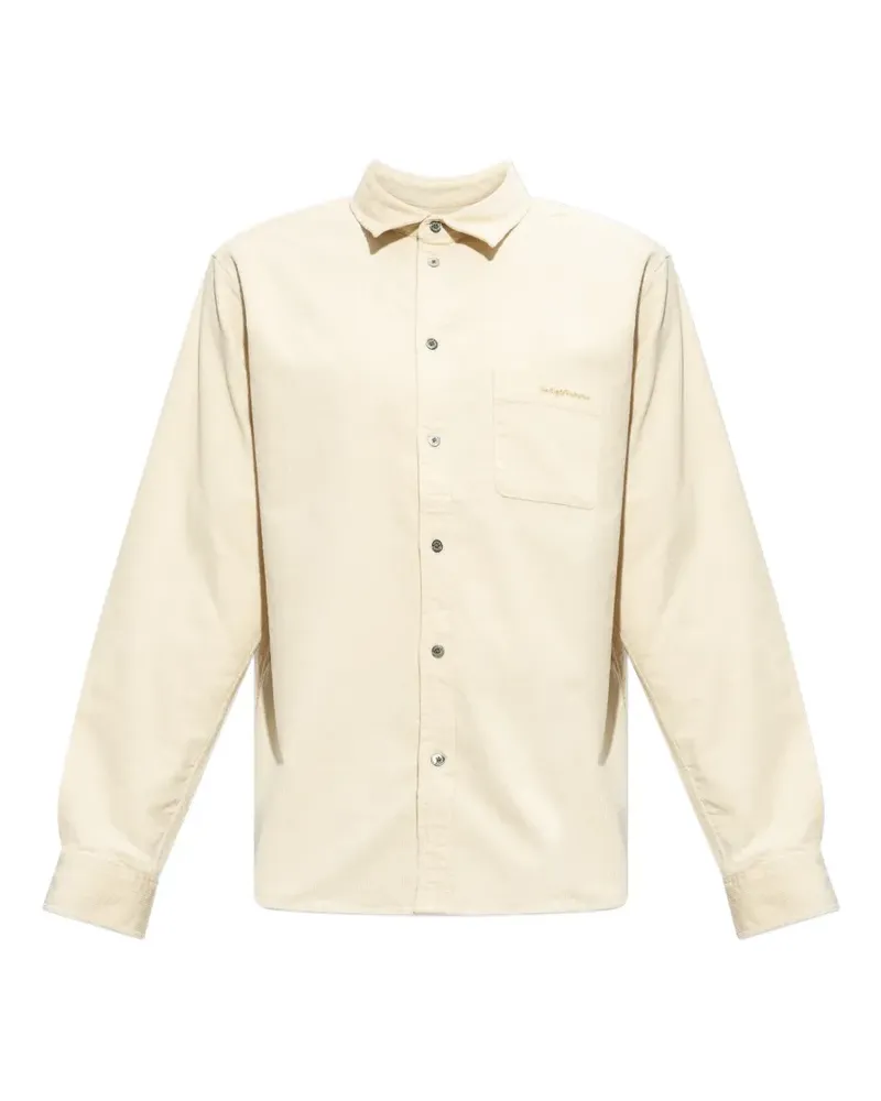 Zadig & Voltaire Simon corduroy logo-embroidered shirt - Nude Nude
