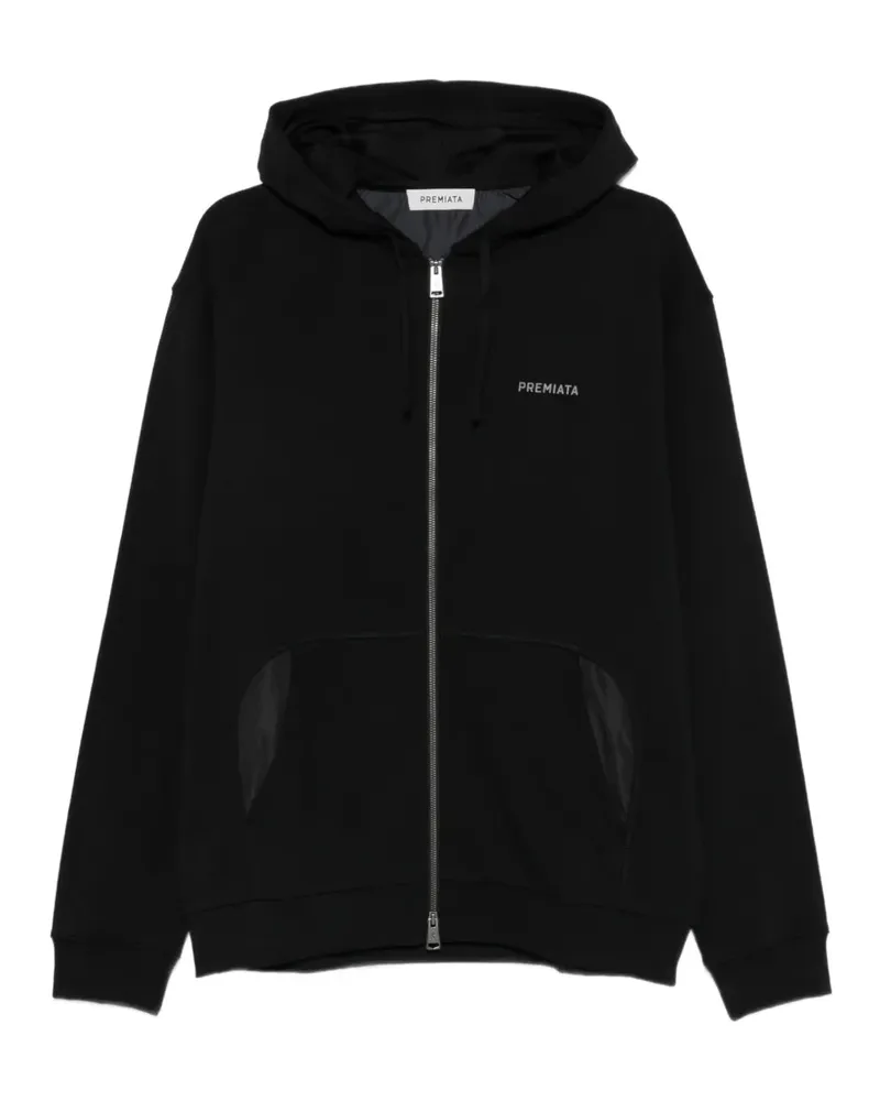 Premiata Kapuzenjacke mit Logo-Print - Schwarz Schwarz