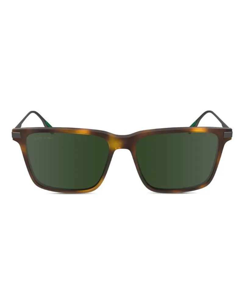 Lacoste Sonnenbrille mit eckigem Gestell - Braun Braun