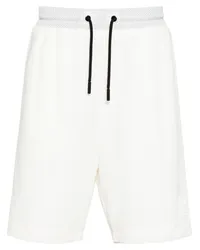 Giorgio Armani Shorts mit beflocktem Logo Weiß