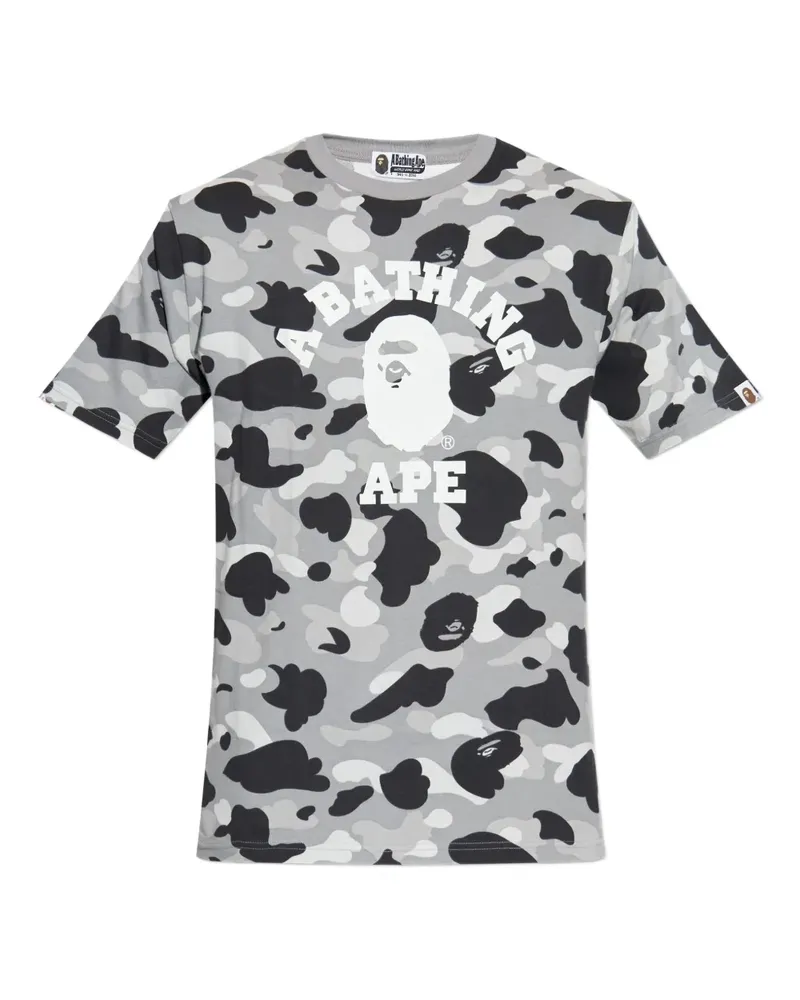 BAPE Ape Head camo-print T-shirt - Grau Grau