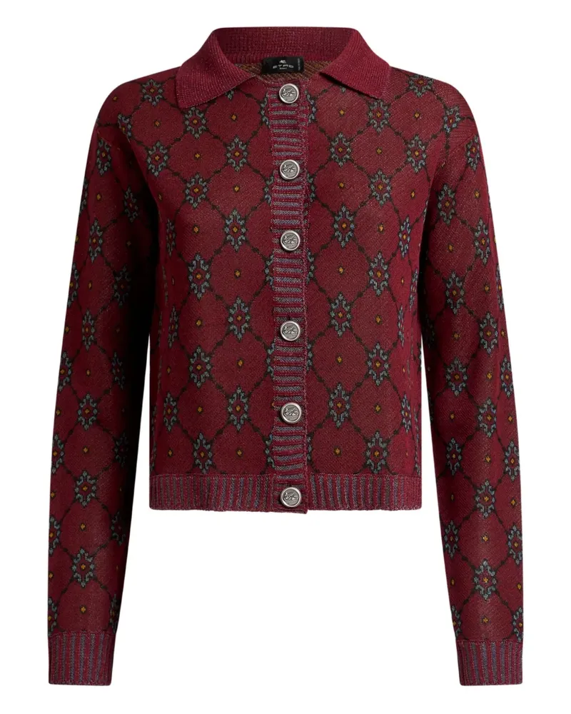 Etro Gemusterter Cardigan - Rot Rot
