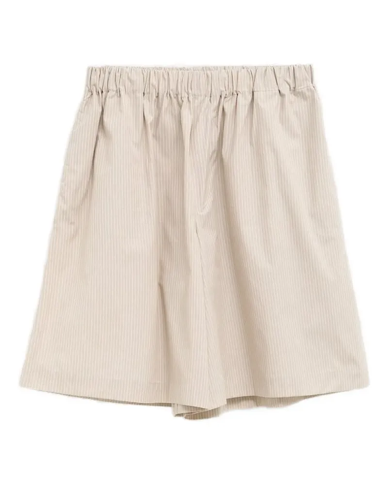 Baserange Claude striped elasticated shorts - Nude Nude