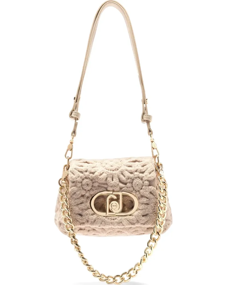 Liu Jo Bestickte LaPuffy Mini-Tasche mit Kettenriemen - Nude Nude
