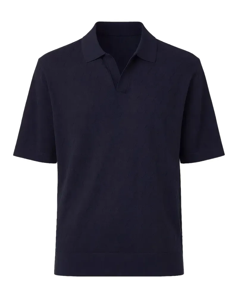 Officine Generale Poloshirt mit kurzen Ärmeln - Blau Blau