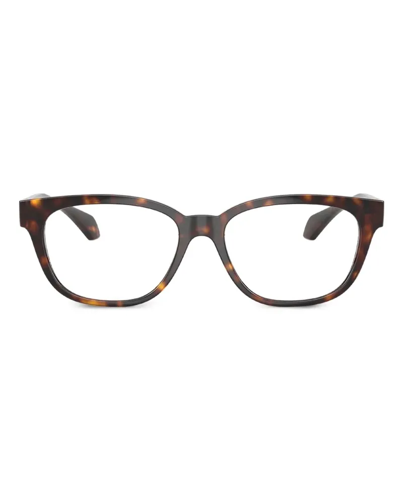 Versace Eckige Brille mit Medusa-Detail - Braun Braun