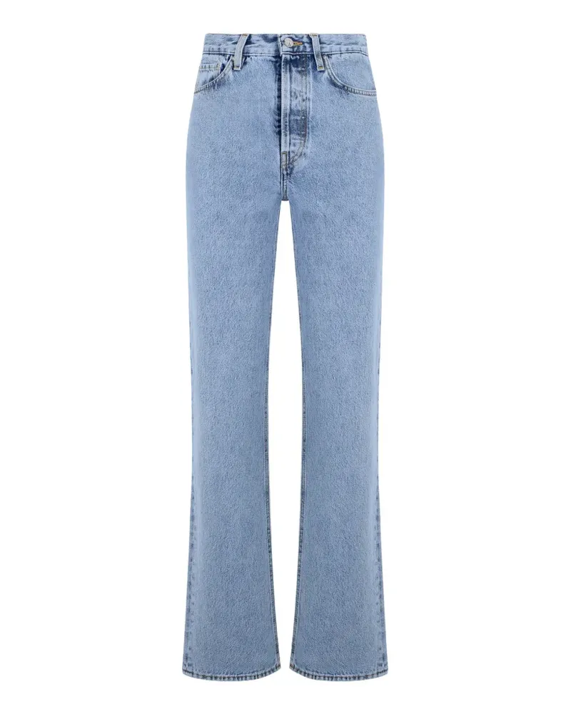 Totême Straight-Leg-Jeans mit Logo-Patch - Blau Blau