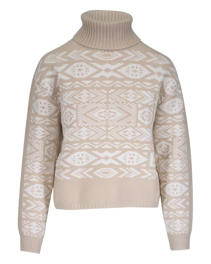 Bogner Gemusterter Nadin Rollkragenpullover - Nude Nude
