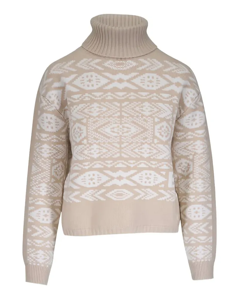 Bogner Gemusterter Nadin Rollkragenpullover - Nude Nude