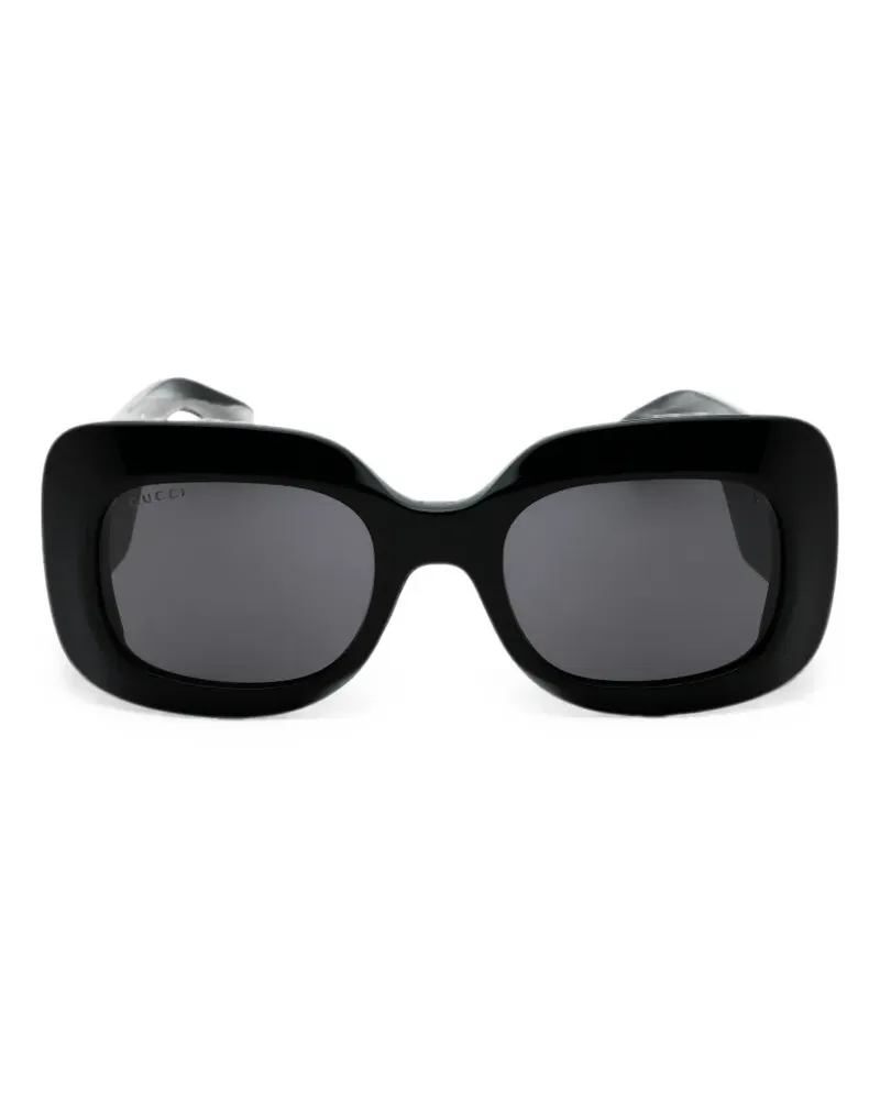 Gucci rectangle-frame sunglasses - Schwarz Schwarz