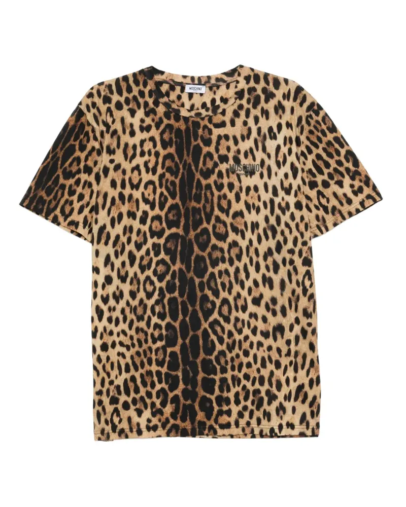 Moschino leopard-print T-shirt - Nude Nude