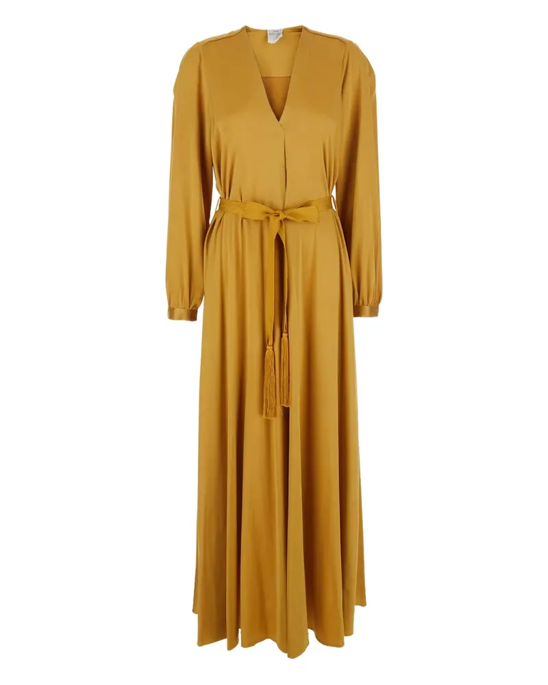 forte_forte Langärmeliges Kleid mit Quaste - Gelb Gelb