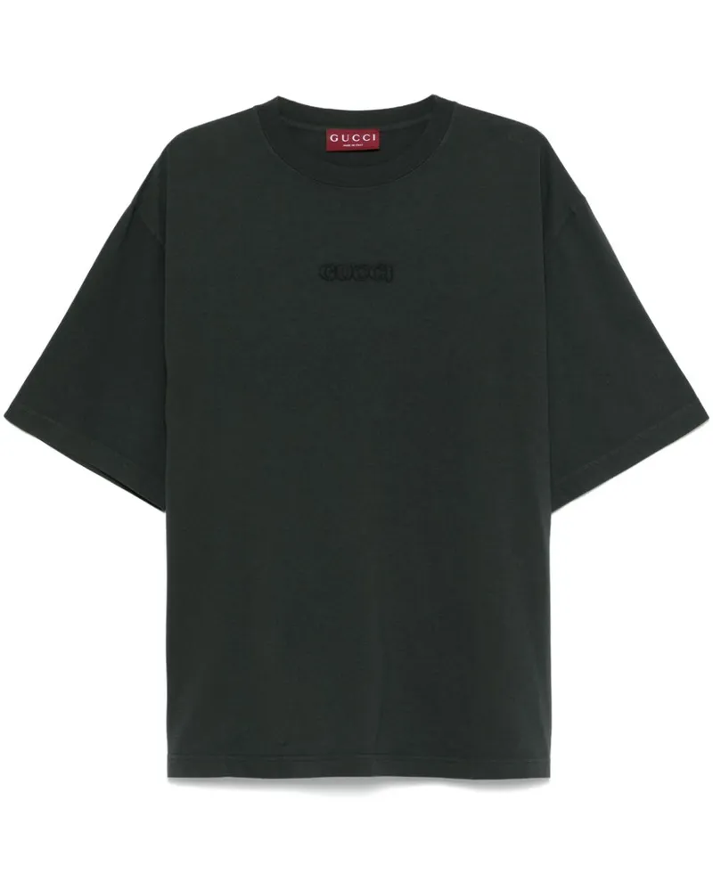 Gucci T-Shirt mit Logo - Grau Grau