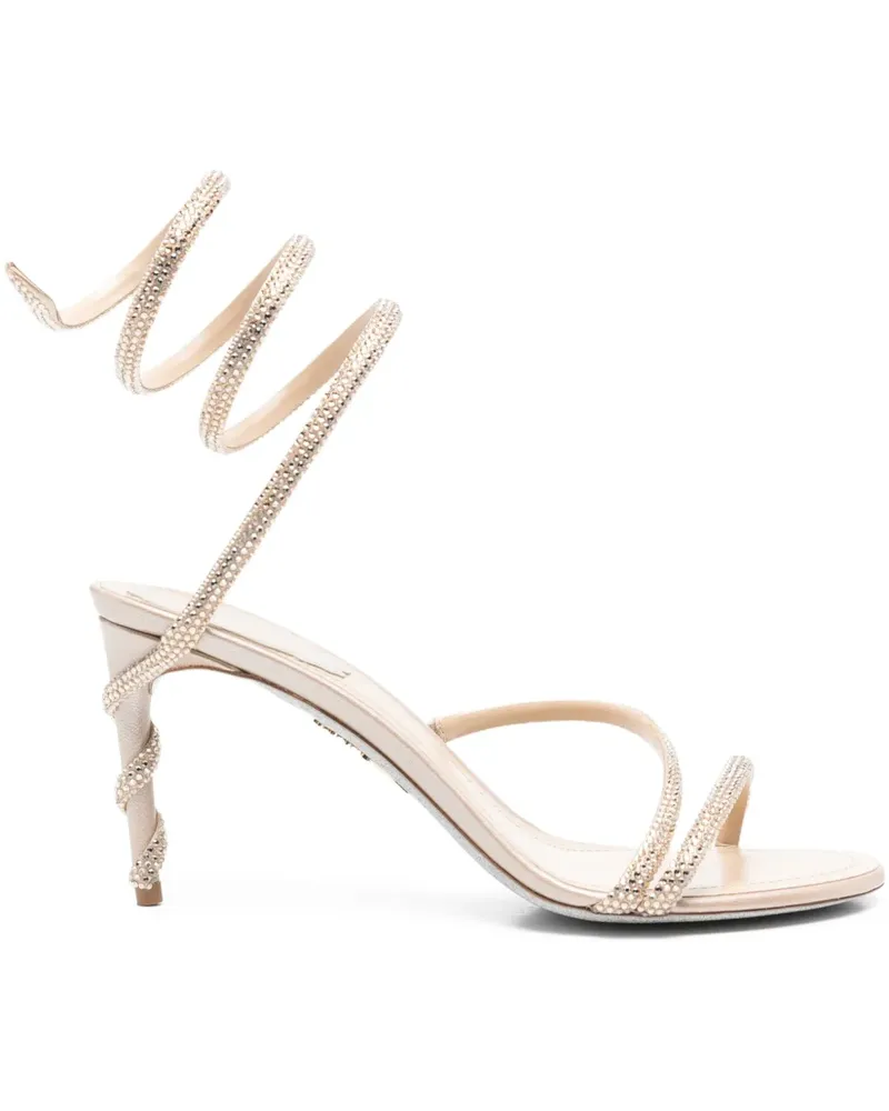 René Caovilla Margot Sandalen mit Spiralverzierung 80mm - Nude Nude