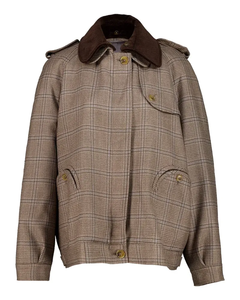 Blazé Milano Saona Chausie Jacke mit Karomuster - Nude Nude