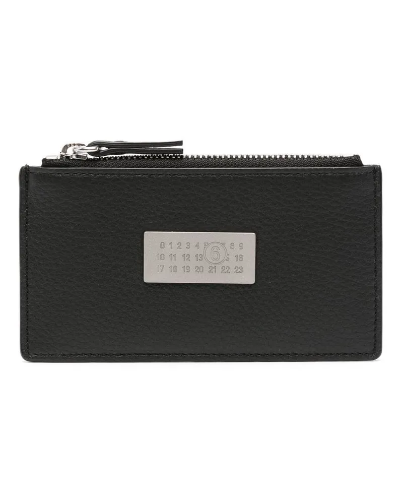Maison Margiela Portemonnaie mit Logo-Schild - Schwarz Schwarz