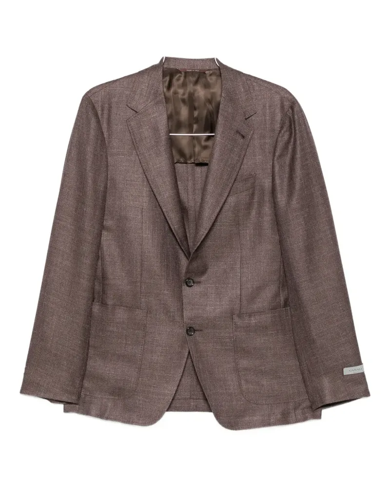 Canali single-breasted notched-lapels blazer - Braun Braun