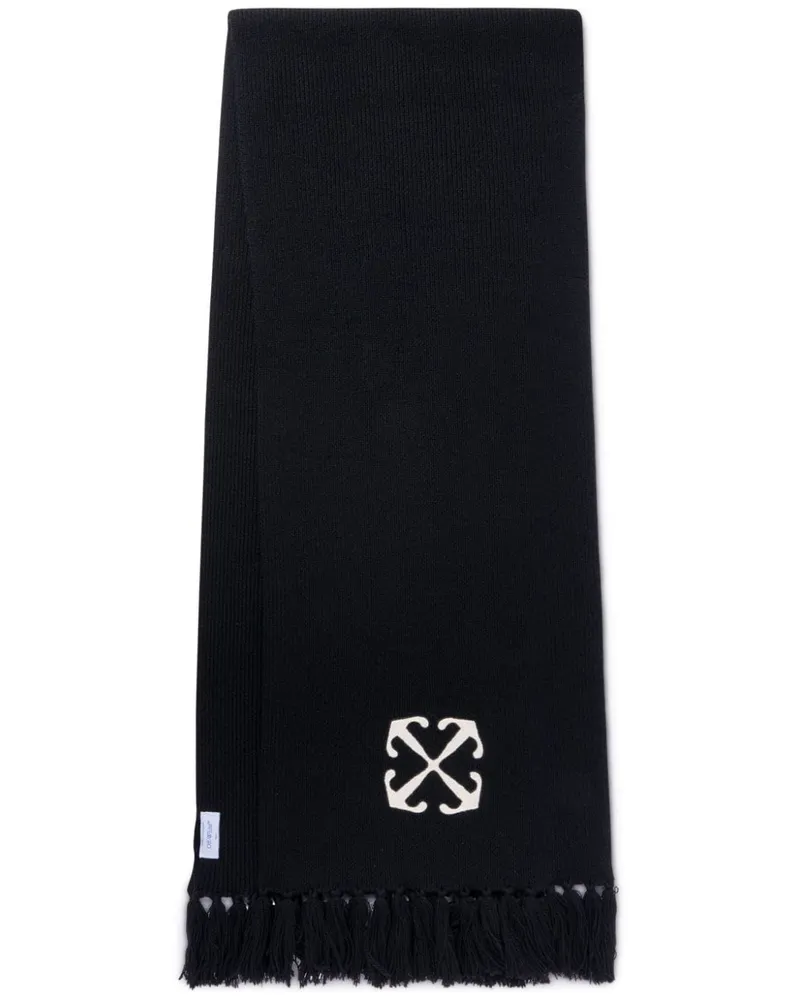 OFF-WHITE Schal mit Pfeilen - Schwarz Schwarz