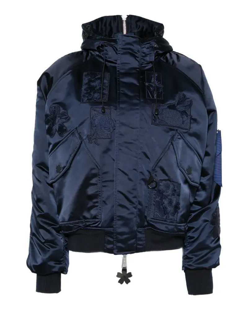 Cecilie Bahnsen floral appliqué jacket - Blau Blau