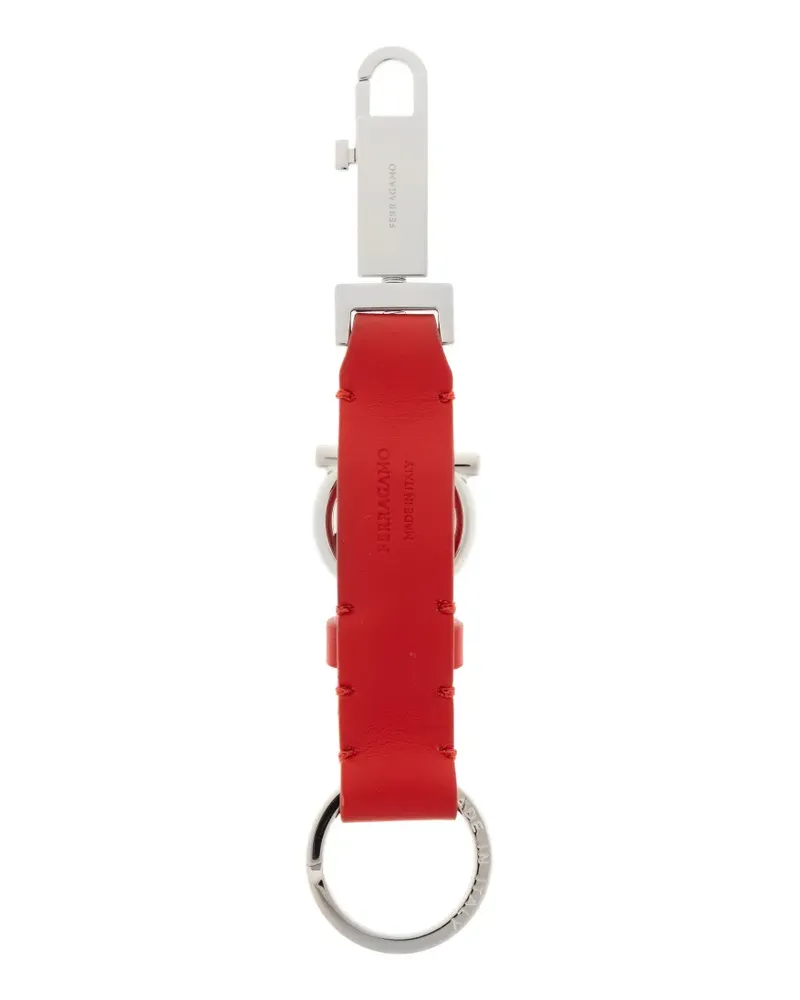 Ferragamo Gancio leather keyring - Rot Rot