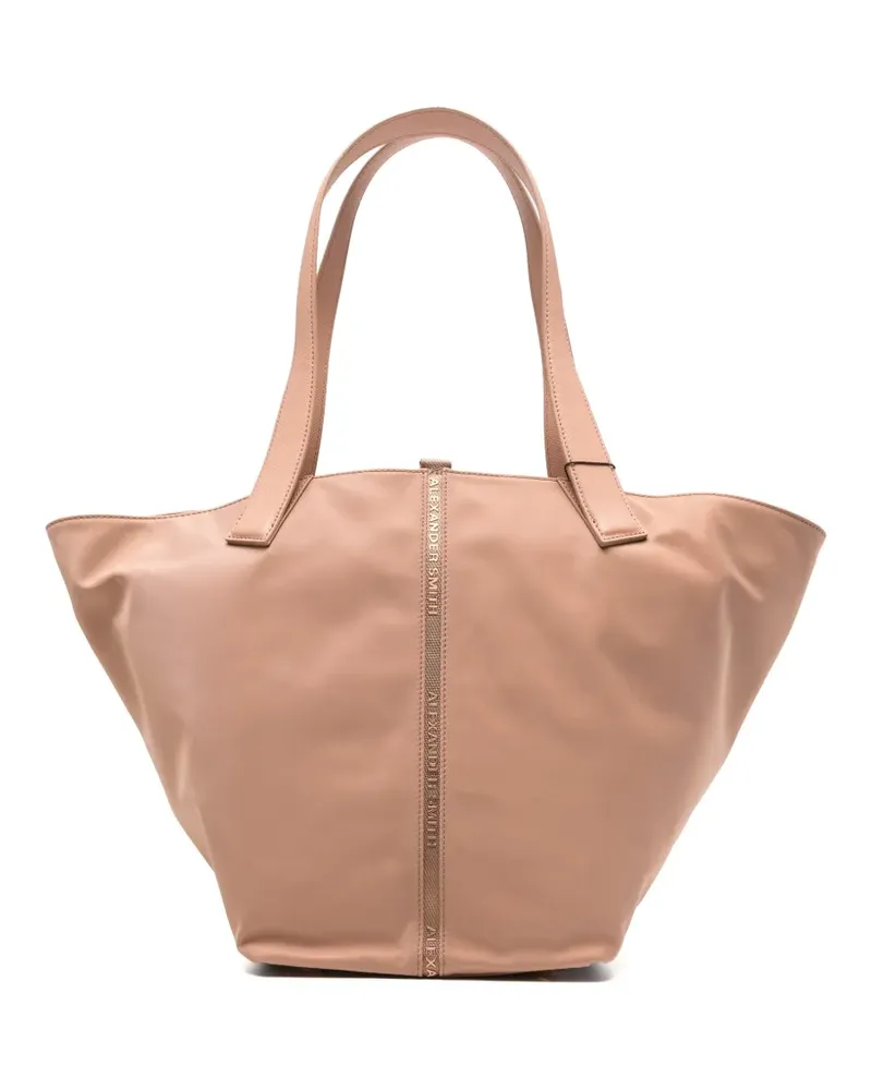 Alexander Smith large Lauren logo tote bag - Nude Nude