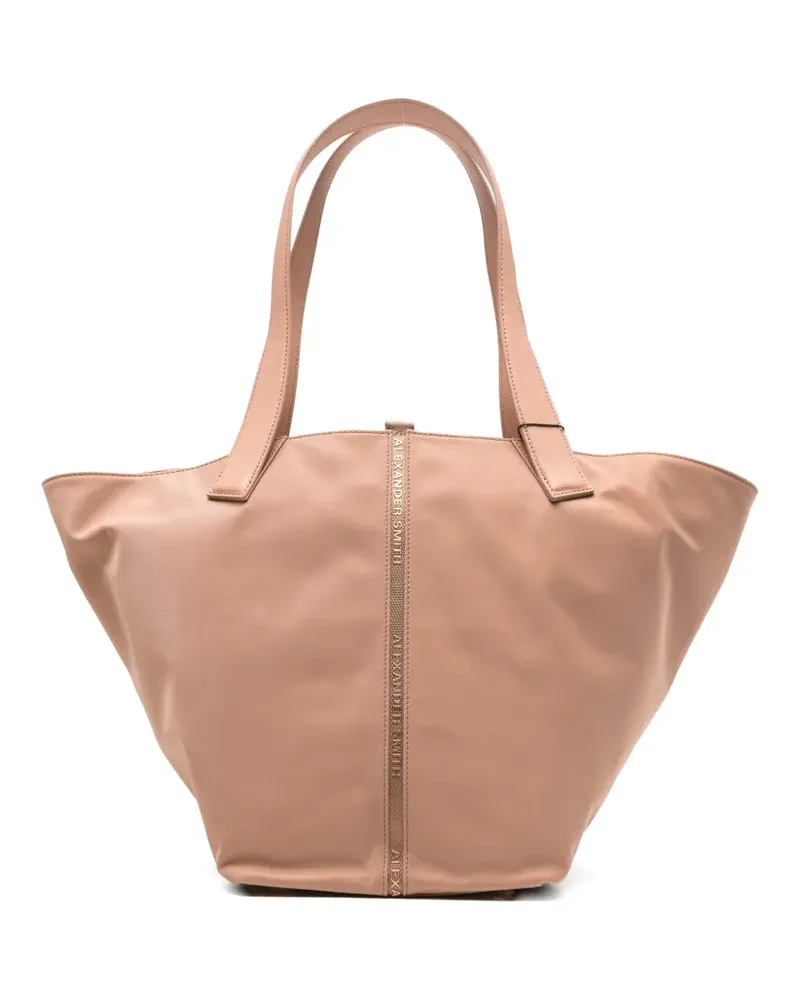 Alexander Smith large Lauren logo tote bag - Nude Nude