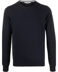 Corneliani Fein gestrickter Pullover Blau