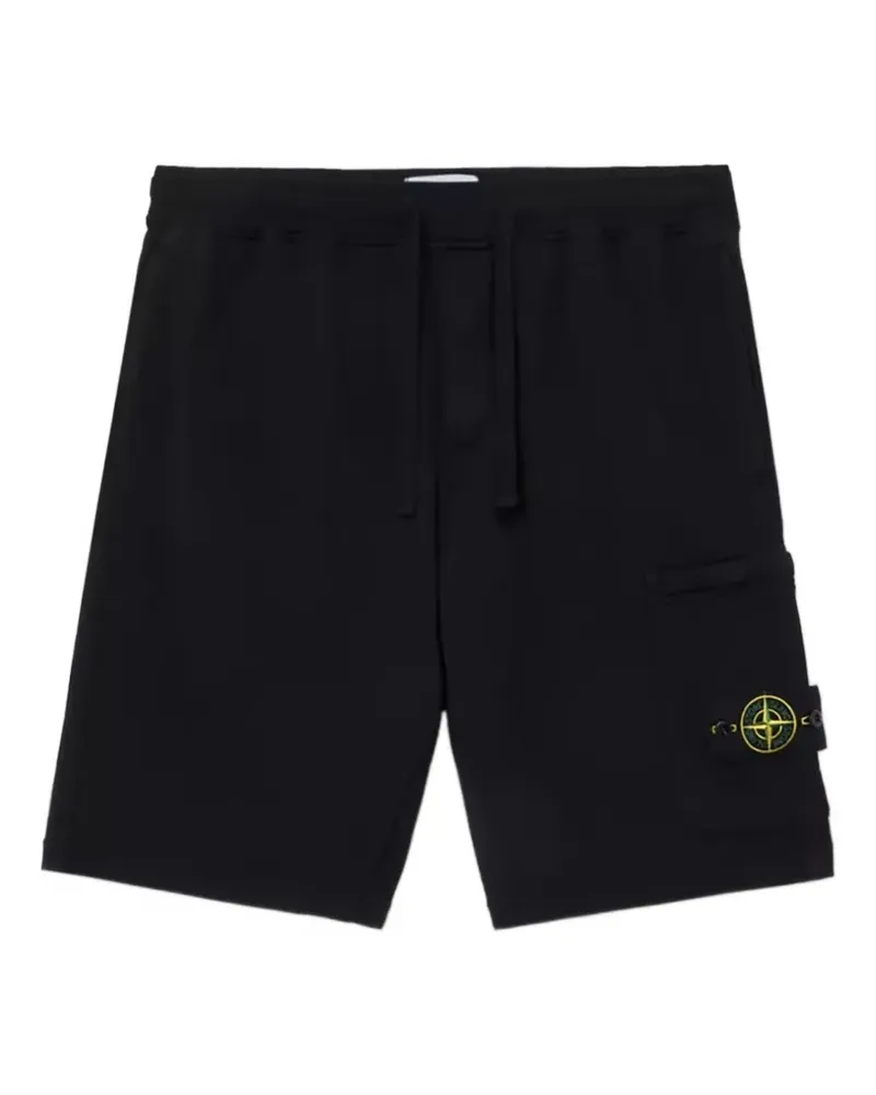 Stone Island Cargo-Shorts mit Logo-Patch - Schwarz Schwarz
