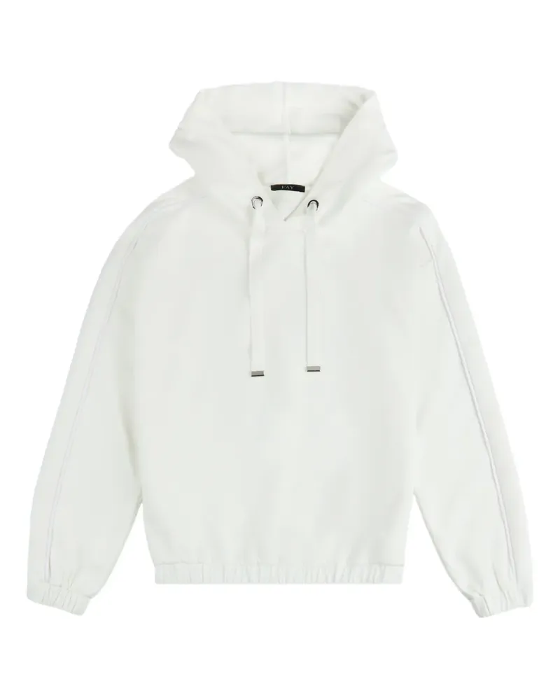 Fay Langärmeliger Hoodie - Weiß Weiß